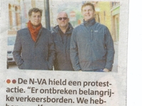 N-VA Actie in Molenstraat